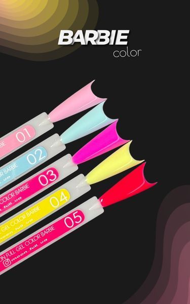 Гель-лак для нігтів Moon Full Barbie Color, №01, колір: рожевий, 8 мл 5905123025600 фото