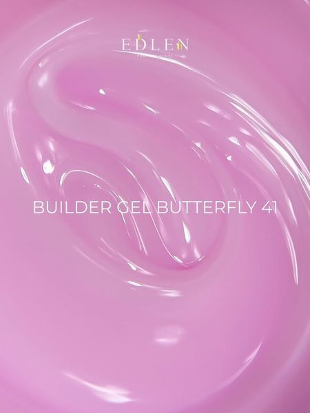 Гель камуфлирующий для наращивания ногтей, Edlen Builder gel Butterfly, №41, бледно-розовый, 30 мл 4000360246 фото