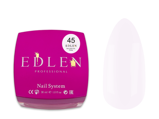 Гель камуфлюючий для нарощування нігтів, Edlen Builder gel Cheesy, №45, молочно-рожевий, 30 мл 4000360250 фото