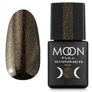 Топ для гель-лака Moon Full Shimmer Top, №1025, прозрачный с золотым шиммером, 8 мл 5905123021435 фото
