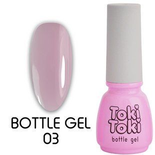 Гель жидкий камуфлирующий для укрепления ногтей, Toki-Toki Bottle Gel, №03, розовый, 5 мл 2002BG03 фото