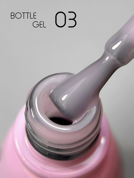 Гель рідкий камуфлюючий для зміцнення нігтів, Toki-Toki Bottle Gel, №03, рожевий, 5 мл 2002BG03 фото