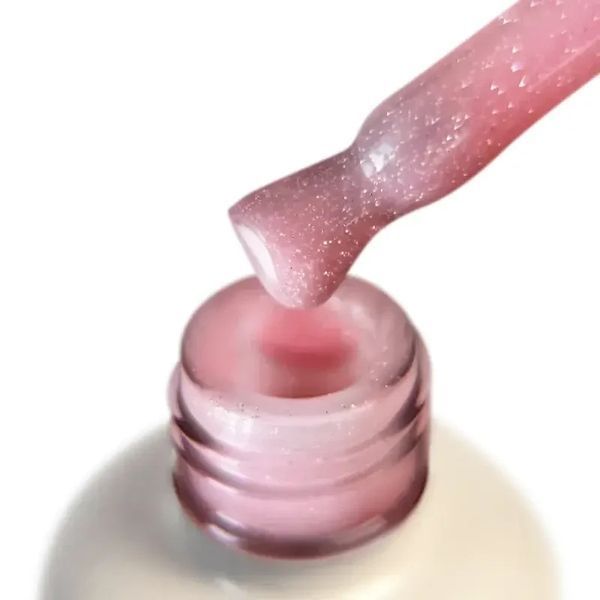 Гель жидкий камуфлирующий для укрепления ногтей, PNB 4 in 1 BIAB Gel, №03 Jolie, розовый с шиммером, 17 мл 15014 фото