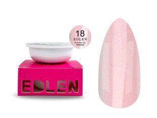 Змінний картридж гелю для нарощування нігтів, Edlen Builder gel Princess, №18, ніжно-рожевий з шиммером, 30 мл 4000312051 фото