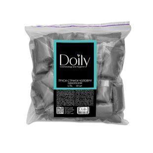 Трусики - стрінги чоловічі одноразові Doily (Дойлі) у пакеті, 40 м/г2, чорні L/XL, 50 шт/уп 10015112080 фото