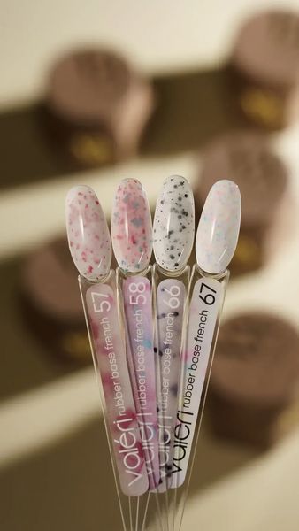 База камуфлирующая, Valeri French Base, №58, розовая с разноцветной поталью, 6 мл NVFB6-58 фото