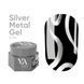 Гель-фарба металева для дизайну нігтів, Valeri Silver Metal Gel, колір: сріблястий, 5 мл NVSMG5 фото 1
