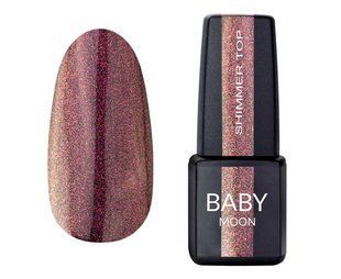 Топ для гель-лака Baby Moon Shimmer Top, №30, прозрачный с розовым шиммером, 6 мл 5905123021725 фото
