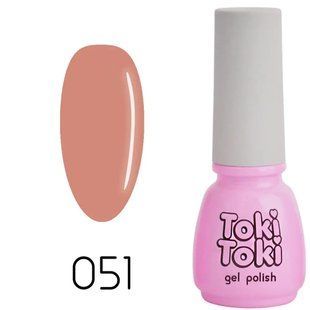 Гель-лак для нігтів, Toki-Toki, №051, колір: карамельно-бежевий, 5 мл 2002051 фото