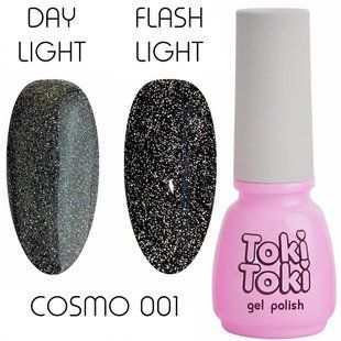Гель-лак світловідбивний&nbsp;для нігтів, Toki-Toki Cosmo, №001, колір: чорний, 5 мл 2002C01 фото