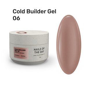 Гель камуфлюючий для нарощування нігтів, NAILSOFTHEDAY Cold&nbsp;Builder Gel, №06, тепло-нюдовий, 15 мл 3247457502 фото