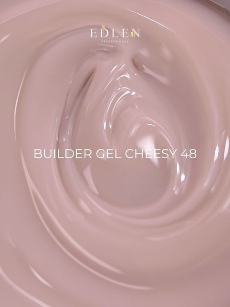 Гель камуфлюючий для нарощування нігтів, Edlen Builder gel Cheesy, №48, бежевий, 30 мл 4000360253 фото