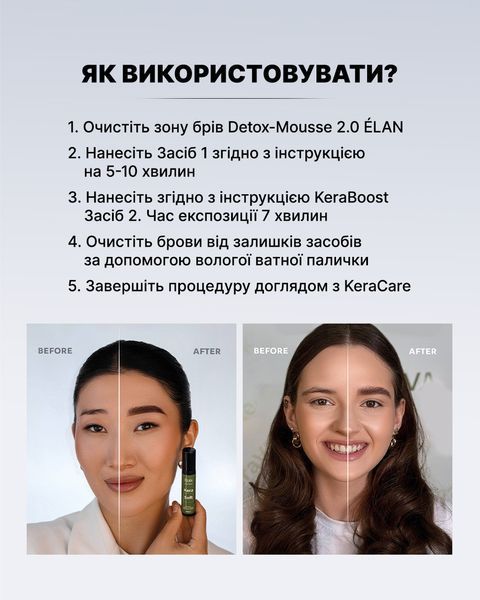 Склад для ліфтингу вій та ламінування&nbsp;брів, ELAN Lash Lift & Brow Lamination System&nbsp;KeraVEG, №02 KeraBost, 30 мл 1107300 фото