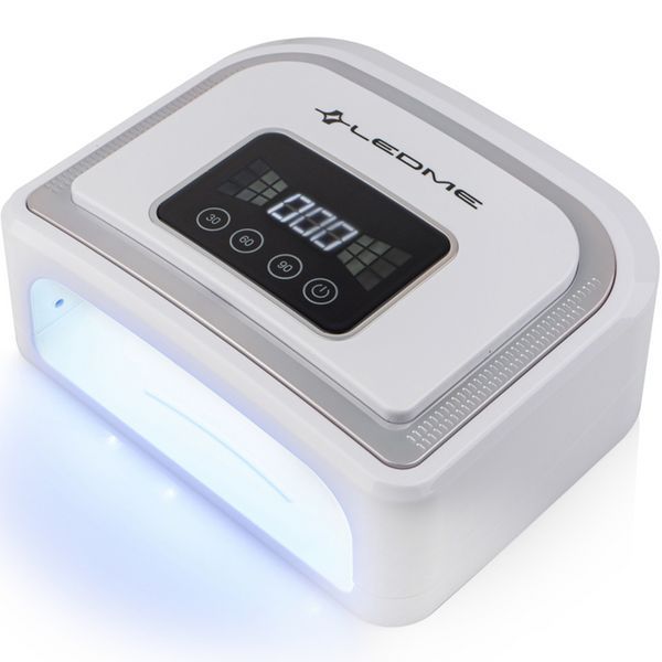 Світлодіодна LED лампа для манікюру гель-лаку LEDME 5B 120W UV/LED Silver з акумулятором 1865790601 фото