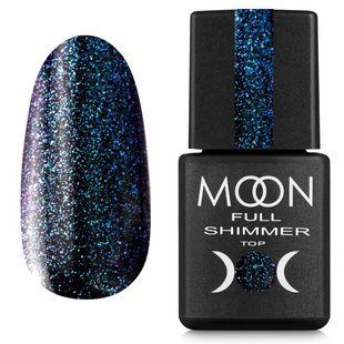 Топ для гель-лака Moon Full Shimmer Top, №1029, прозрачный с синим шиммером, 8 мл 5905123021473 фото