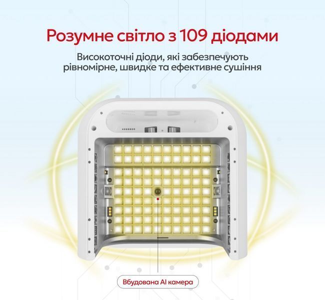 Лампа для манікюру зі штучним інтелектом, ONAIL AI lamp, White 2905264249 фото