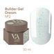 Гель камуфлирующий для наращивания ногтей, Valeri Builder Gel Dream, №02, белый с блестками, 30 мл NVDBG30-02 фото 1