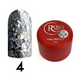Гель-лак для ногтей, Roks Glitter Color, №04, цвет: прозрачный с серебристым глиттером, 5 мл 5902000009043 фото 1