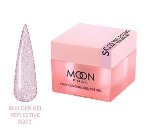 Гель светоотражающий для наращивания ногтей, Moon Full Reflective Builder Gel, №SQ22, розовый, 30 мл 5905123027147 фото