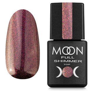 Топ для гель-лака Moon Full Shimmer Top, №1030, прозрачный с розовым шиммером, 8 мл 5905123021480 фото