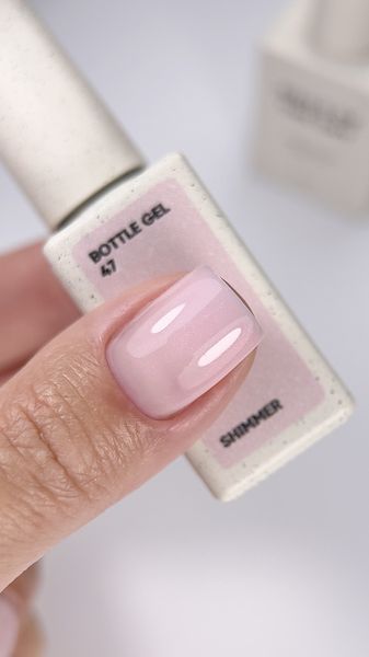 Гель жидкий камуфлирующий для укрепления ногтей, NAILSOFTHEDAY Bottle Gel Shimmer, №48, розовый с шиммером, 10 мл 4822241400007 фото