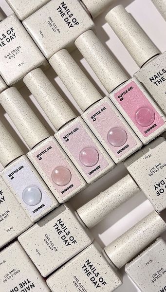 Гель жидкий камуфлирующий для укрепления ногтей, NAILSOFTHEDAY Bottle Gel Shimmer, №48, розовый с шиммером, 10 мл 4822241400007 фото