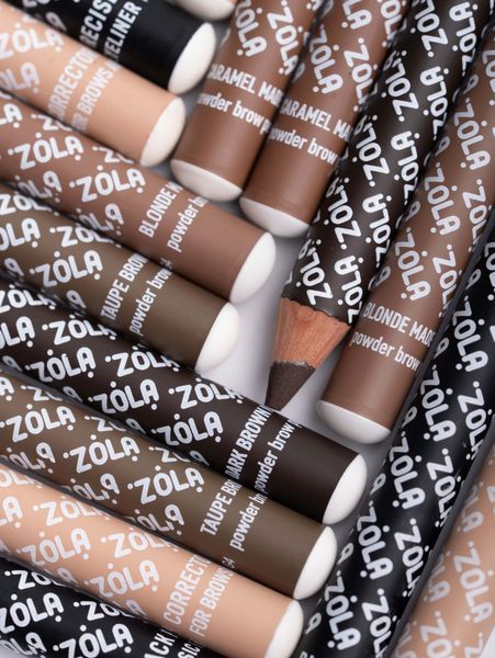 Карандаш пудровый для бровей, ZOLA Powder Brow Pencil, Taupe Brown 05298 фото