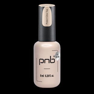 Топ для гель-лаку без липкого шару з УФ-фільтрами, PNB Protect Glow Top, 8 мл 3113729225 фото