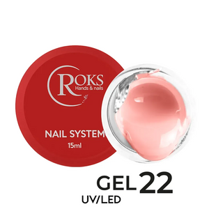 Гель камуфлюючий для нарощування нігтів, Roks Builder Gel, №22, нюдовий, 15 мл 5903700000224 фото