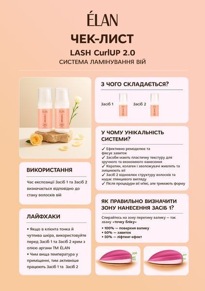 Состав для ламинирования ресниц, ELAN Lash Lift Expert System&nbsp;LASH CurlUP 2.0, №01, 10 мл 1103400 фото