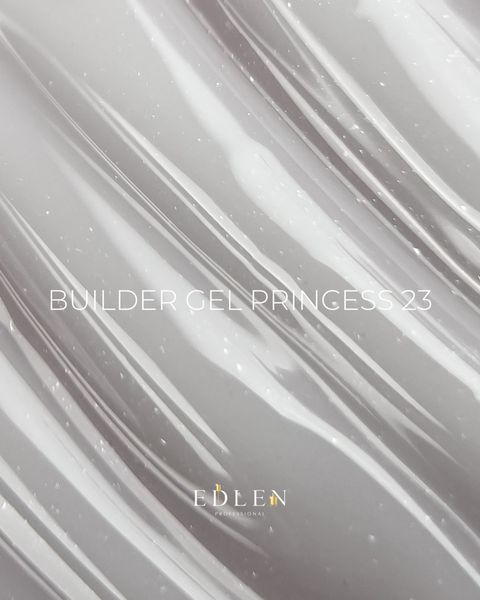 Змінний картридж гелю для нарощування нігтів, Edlen Builder gel Princess, №23, білий з шиммером, 15 мл 4000312029 фото