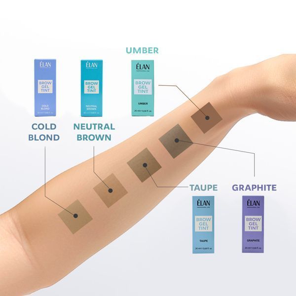 Фарба для брів, ELAN Brow Gel Tint, Light Brown&nbsp;(світло-коричневий), 20 мл 1107716 фото