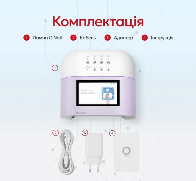 Лампа для манікюру зі штучним інтелектом, ONAIL AI lamp, Purple 2905288041 фото