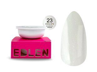 Змінний картридж гелю для нарощування нігтів, Edlen Builder gel Princess, №23, білий з шиммером, 30 мл 4000312056 фото