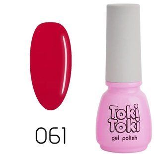 Гель-лак для нігтів, Toki-Toki, №061, колір: червоно-малиновий, 5 мл 2002061 фото