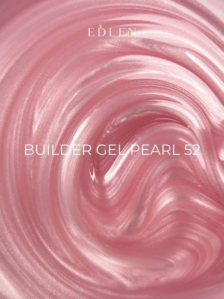 Гель камуфлирующий для наращивания ногтей, Edlen Builder gel Pearl, №52, светло-розовый, 15 мл 4000361156 фото