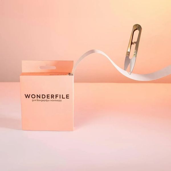 Змінний файл-стрічка для пилки прямої 130 мм,&nbsp;Wonderfile, 240 грит, 7 метрів + ножиці WFGN130/240 фото