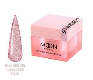 Гель светоотражающий для наращивания ногтей, Moon Full Reflective Builder Gel, №SQ25, красный, 30 мл 5905123027178 фото
