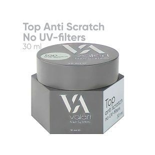Топ для гель-лаку без липкого шару без УФ-фільтрів Valeri Anti Scratch Top (no UV-filters), 30 мл NVTAS30nUV фото