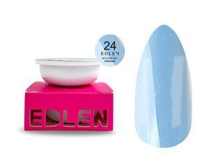 Змінний картридж гелю для нарощування нігтів, Edlen Builder gel Princess, №24, блакитний з шиммером, 30 мл 4000312057 фото