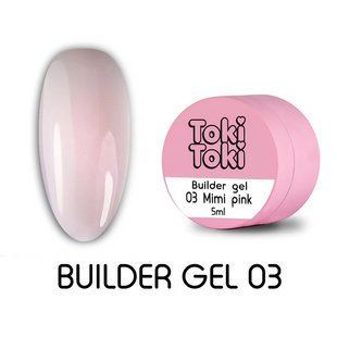 Гель камуфлирующий&nbsp;для наращивания ногтей, Toki-Toki Builder Gel, №03, Mimi Pink (нежно-розовый), 5 мл 2005BLG03 фото