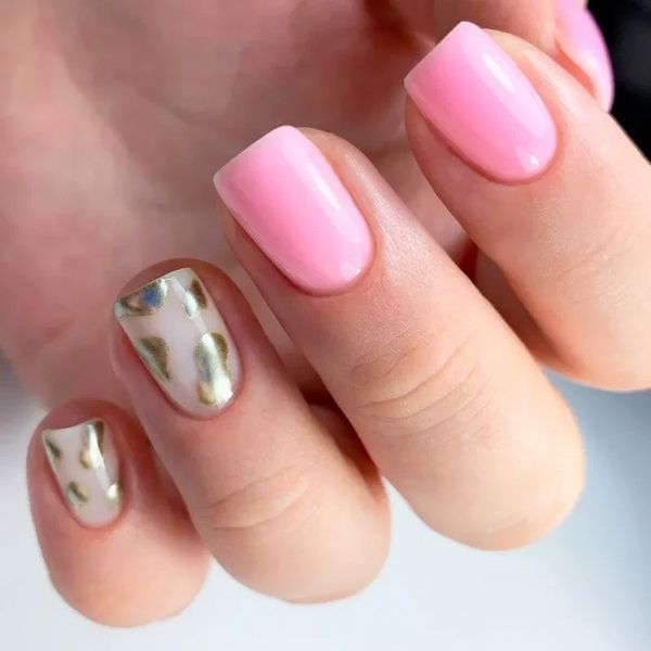 Гель-краска металлическая для дизайна ногтей, PNB Fusion&nbsp;Gel, Gold, цвет: золотистый, 5 мл 5330 фото