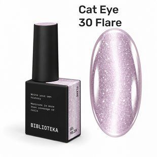 Гель-лак для нігтів з ефектом котячого ока, BIBLIOTEKA Cat Eye, №30&nbsp;Flare, колір: рожево-фіолетовий, 10 мл 00-00006051 фото
