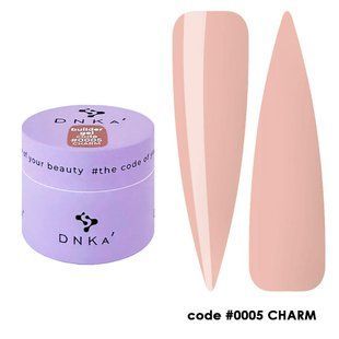 Гель камуфлюючий для нарощування нігтів DNKa Builder Gel, №0005, Коричневий (Charm), 15 мл FTBGD5-15 фото