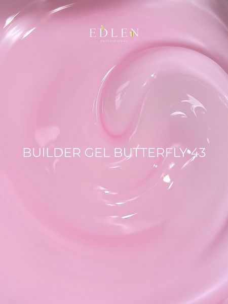 Сменный картридж геля для наращивания ногтей, Edlen Builder gel Butterfly, №43, светло-розовый, 30 мл 4000313274 фото
