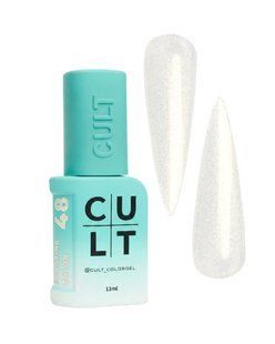 Гель-лак для нігтів, Cult, №048 Julia, колір: прозорий з пісочно-золотистим шиммером, 13 мл 1048 фото
