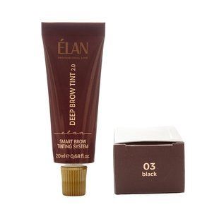Фарба для брів, ELAN Deep Brow Tint 2.0, №03, Black&nbsp;(чорний), 20 мл 1106913 фото