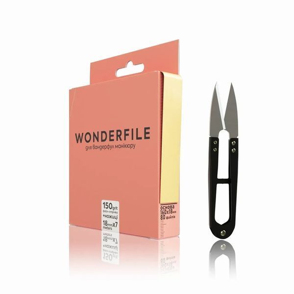 Змінний файл-стрічка для пилки прямої 160 мм,&nbsp;Wonderfile, 240 грит, 7 метрів + ножиці WFGN160/240 фото