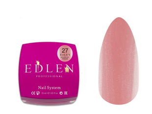 Гель камуфлирующий для наращивания ногтей, Edlen Builder gel Princess, №27, нюдовый с шиммером, 30 мл 4000360232 фото