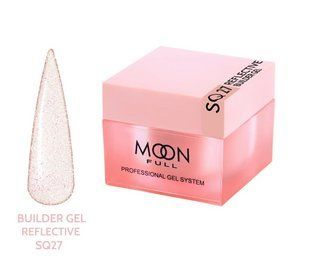Гель світловідбивний&nbsp;для нарощування нігтів, Moon Full Reflective Builder Gel, №SQ28, молочний з блискітками, 30 мл 5905123027108 фото